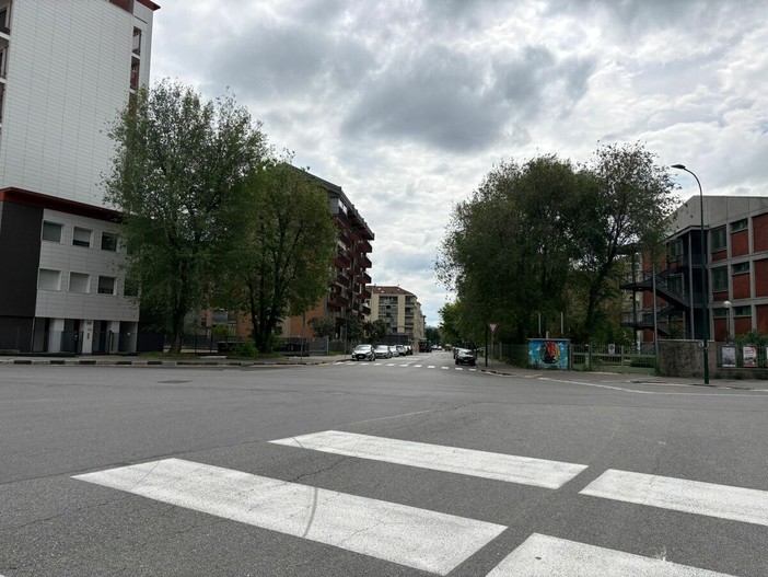 L'incrocio tra via Nallino e via Frattini