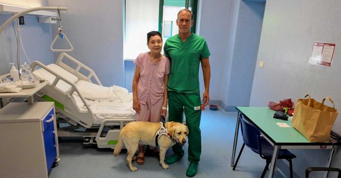 La signora Elena con il professor Michele Reibaldi