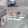 Un frame del video realizzato da un residente in via Principe Amedeo