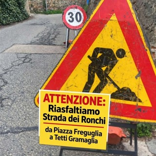 Strada dei Ronchi: al via la riasfaltatura