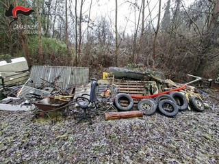 L'area sequestrata dai carabinieri