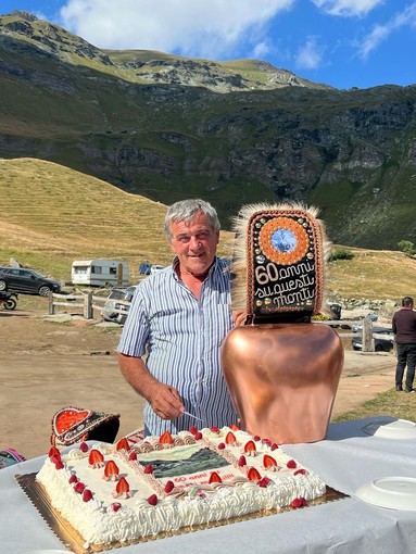 Chiaffredo Agù festeggia i 60 anni di alpeggio al Selleries