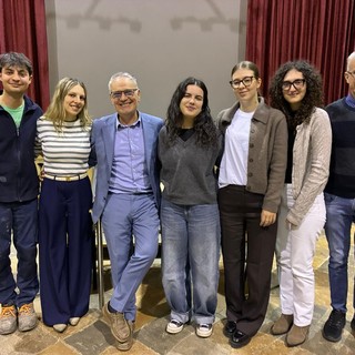 Da sinistra Alessandro Priolo, Michela Rosso, Loris Ferrero, Alessia Raso, Samantha Saluzzo, Marta Cappa e Claudio Scalerandi