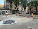 Il cantiere dell'area giochi