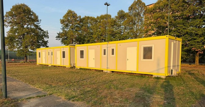 I nuovi spogliatoi della Nida I nuovi spogliatoi della Nida