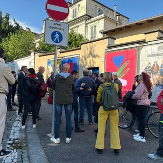 Il sopralluogo della Circoscrizione 5 in via Giachino