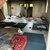 In corso lo sgombero di una ex bocciofila In corso lo sgombero di una ex bocciofila