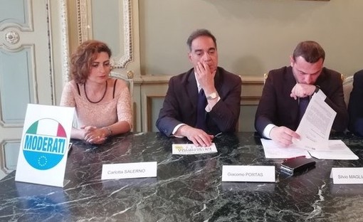 I Moderati Carlotta Salerno, Giacomo Portas e Silvio Magliano