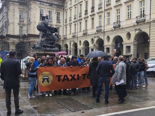 La protesta dei taxisti