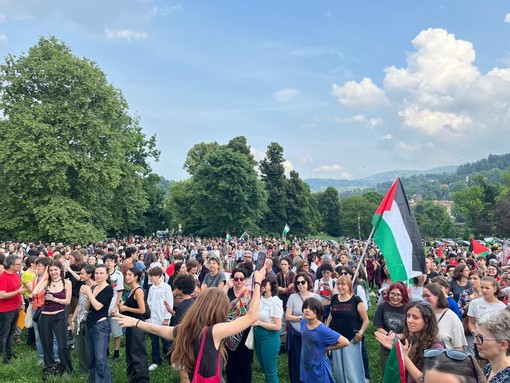 La manifestazione delle scuole pro Gaza di qualche settimana fa