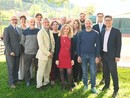 Allisio, davanti, al centro, con il suo gruppo