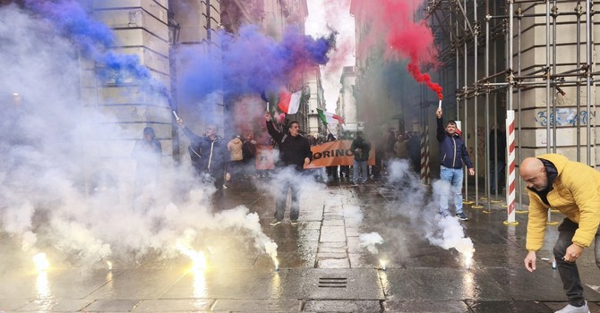 La protesta dei taxisti