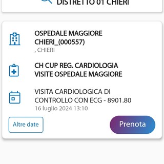 prenotazione visita cardiologica