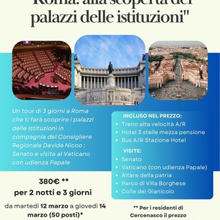Viaggio a Roma: ‘Alla scoperta dei palazzi delle istituzioni’
