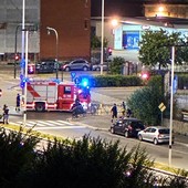 L'intervento dei pompieri in corso Principe Oddone