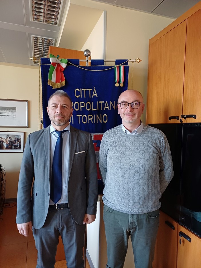 Il vicensindaco metropolitano Suppo con il sindaco Vottero