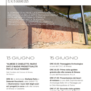 Almese protagonista delle Giornate Europee dell’Archeologia