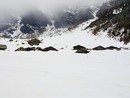 Il rifugio Barbara Lowrie innevato