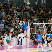 Indre Sorokaite pronta alla schiacciata contro Cuneo (foto di Christian Bosio)