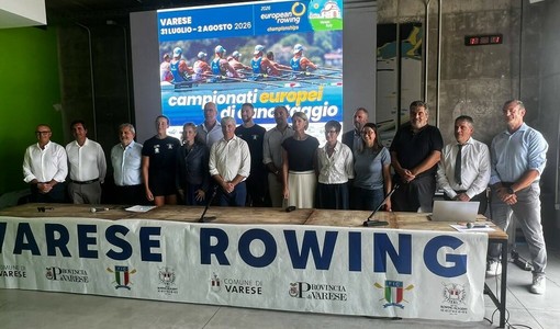 Le istituzioni questa mattina nella sede della Canottieri Varese per l'ultima conferenza stampa di presentazione degli Europei di canottaggio di Varese Le istituzioni questa mattina nella sede della Canottieri Varese per l'ultima conferenza stampa di presentazione degli Europei di canottaggio di Varese