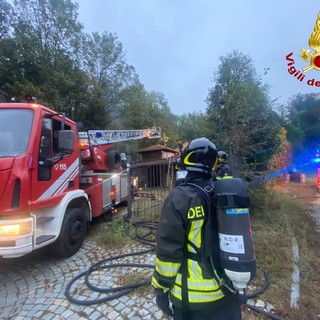 Avigliana, scoppia un incendio in un'ex fabbrica di dinamite