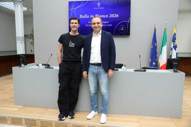 Roberto Bolle con il sindaco Stefano Lo Russo
