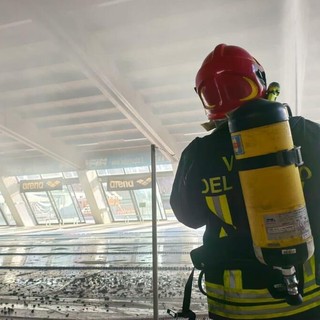 L'intervento dei pompieri a Susa