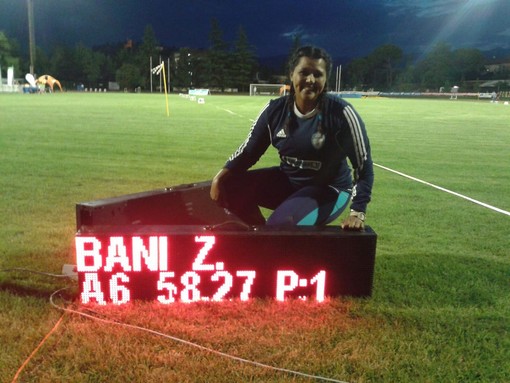 Zahra Bani diventa leader nazionale stagionale con 58,27 metri