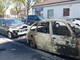 Auto bruciate in zona Aeronautica