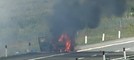 Auto in fiamme sulla Torino-Savona, tra Carmagnola e Marene: traffico in tilt