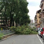 Maltempo a Torino nel pomeriggio di oggi