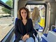 L'assessore Chiara Foglietta a bordo di un tram