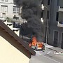 Auto in fiamme in corso Vercelli