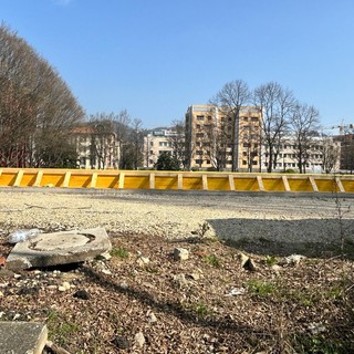I cantieri sull'area dell'ex scuola
