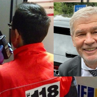 ambulanza e primo piano Valentino Ganz