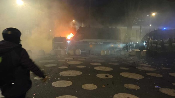 Una foto degli scontri dello scorso 31 gennaio