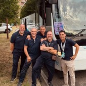 Una foto di gruppo di alcuni autisti della Nuova Benese