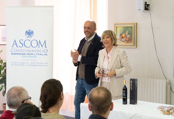 Un momento dell'incontro promosso da Ascom Chivasso