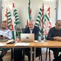 Al centro Ferdinando Uliano, segretario Fim Cisl Al centro Ferdinando Uliano, segretario Fim Cisl