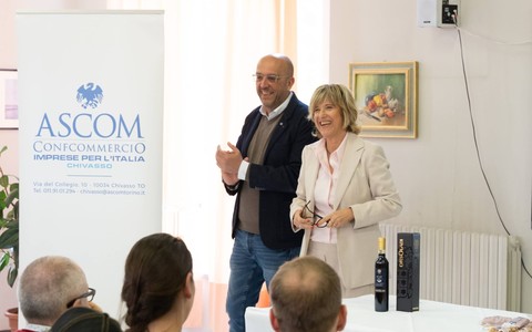 Un momento dell'incontro promosso da Ascom Chivasso