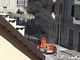 Auto in fiamme in corso Vercelli