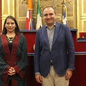 L'ambasciatrice di Palestina con il sindaco Stefano Lo Russo L'ambasciatrice di Palestina con il sindaco Stefano Lo Russo