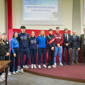 Gli atleti e i relatori del progetto