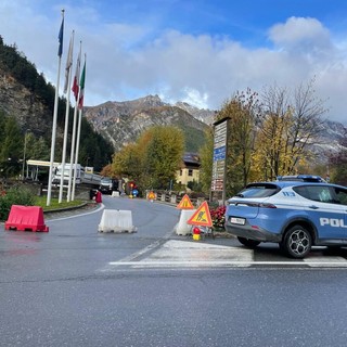 Ponte chiuso a Bardonecchia durante le operazioni di messa in sicurezza