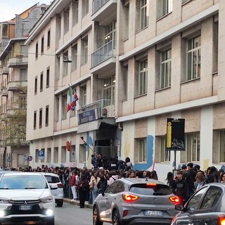 Protesta degli studenti del liceo Berti