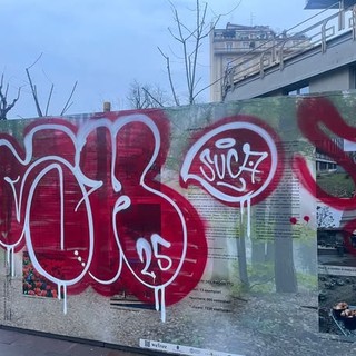 Graffiti sul Bosco degli altri a Palazzo Nuovo