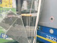 Tamponamento tra due bus in piazza Solferino