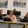 Barbara Fassone durante una seduta del Consiglio comunale di Moncalieri