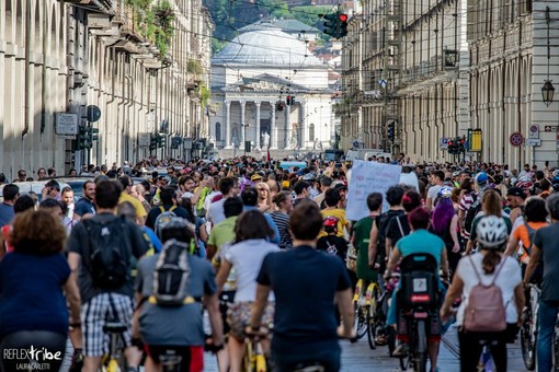 L'immagine di una edizione passata del Bike Pride
