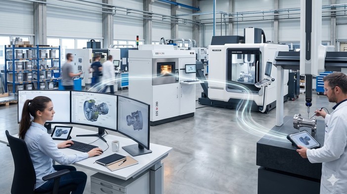 Dal CAD al digital thread: come collegare progettazione e produzione (anche con additive manufacturing) Dal CAD al digital thread: come collegare progettazione e produzione (anche con additive manufacturing)